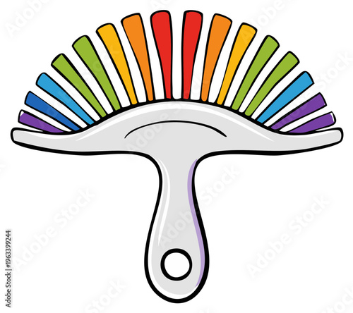 Dental impression tray with colorful segmented arch used for dentistry procedures