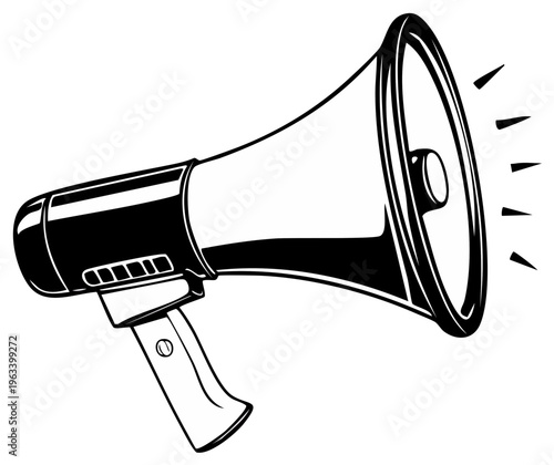 Retro Megaphone Sound Amplification Communication Announcement Device