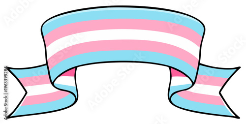 Transgender Pride Flag Banner Ribbon Symbol