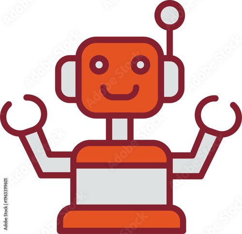 Industrial Robot III Vector Icon