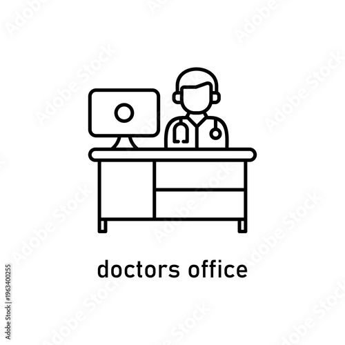 Doctor using computer for telehealth consultations. Suitable for healthcare, technology, online medicine, medical websites, telemedicine concepts.