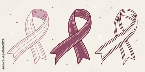 Elegant satin ribbon banner set in soft lighting, featuring curves and sophisticated designs in pink hues, perfect for decorative and celebratory use.