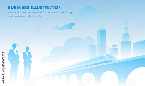 Business People City Transport Urban Commute Illustration