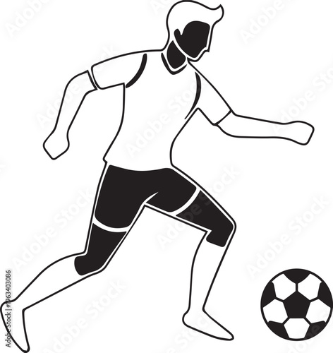 footboll icon Silhouette illustration