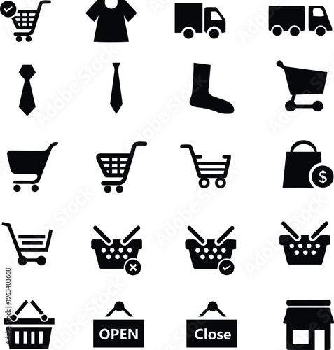 collection of shopping icon sets