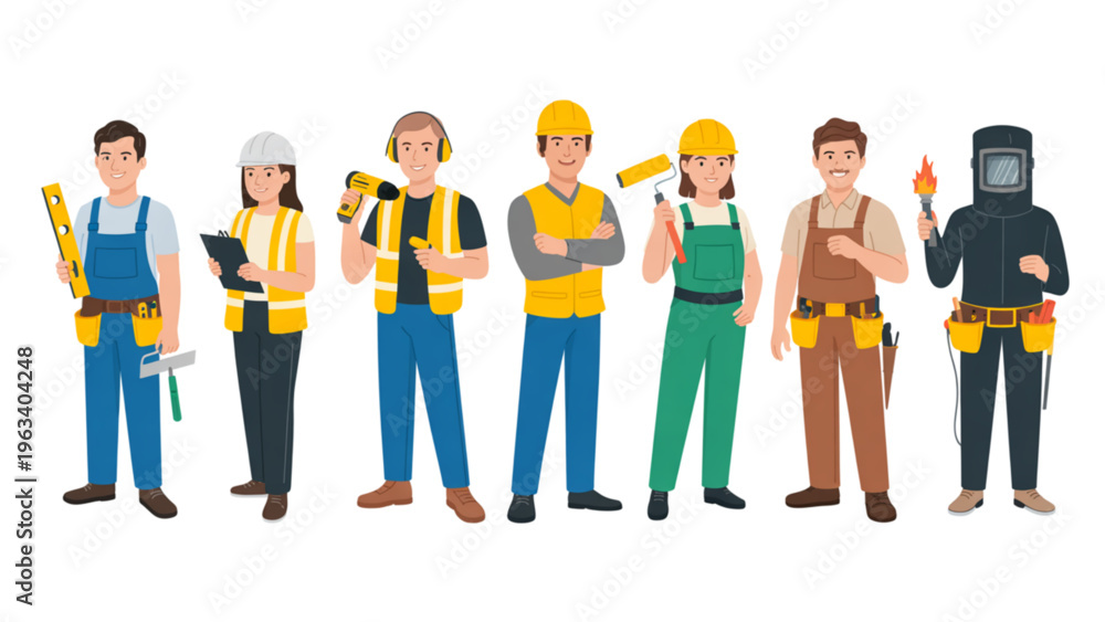 Fototapeta premium Diverse group of people standing together while using smartphones outdoors
