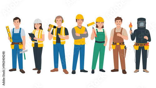 Diverse group of people standing together while using smartphones outdoors