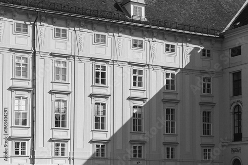 Shadows on a grand facade
