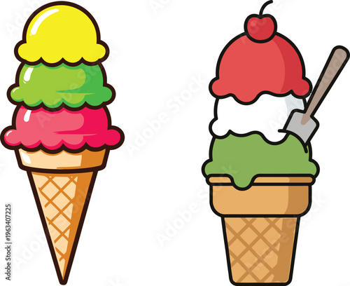 Italian Gelato Vector Icon