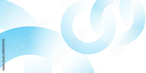 Bright digital art illustration of an abstract blue background featuring a light wave pattern with elegant curves and swirling vector shapes for a decorative wallpaper backdrop.