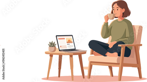 Young woman eating tasty noodles with chopsticks by window