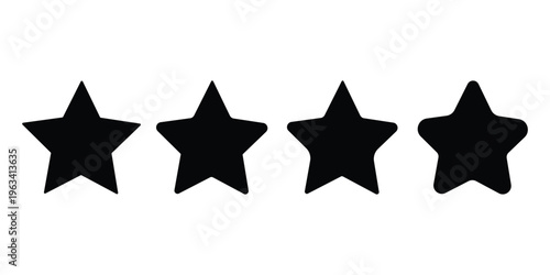 Stars Icon Set – Rating, Favorite & Review Vector Icons
