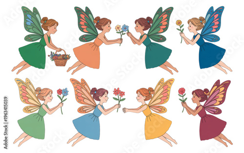 Colorful cartoon characters dancing together in a joyful celebration isolated on transparent background