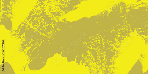 Abstract Yellow and Gold Grunge Brush Stroke Texture Background