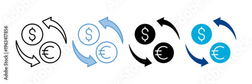 Exchange Icon Set Multiple Style Collection