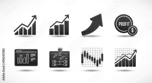 Animated 3D line graph. Glowing blue progress chart with upward movement for business growth and profit visualization in 4K..eps