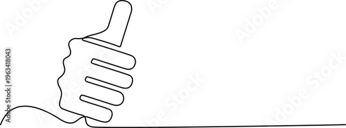 WebMinimalist Line Art Thumbs Up Hand