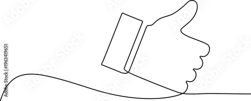 WebMinimalist Line Art Thumbs Up with Sleeve