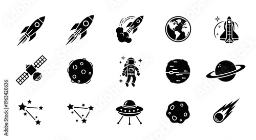 Set of Space and Astronomy Icons
