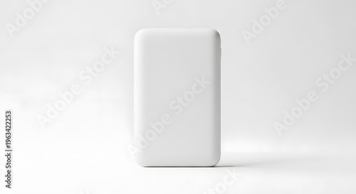 White Portable Power Bank Mockup