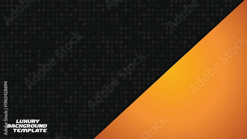 Luxury Black and Orange Geometric Background Template for Premium Branding