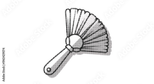Handheld folding fan with pleated design for cooling  traditional accessory