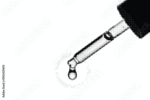 Pipette dropping liquid on white background laboratory equipment science tool