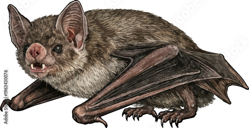 Desmodus rotundus illustration art