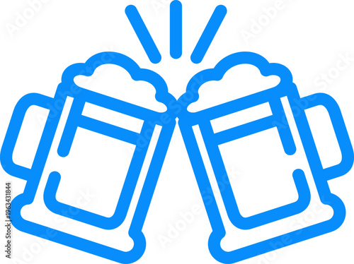 Minimalistic Rounded Stroke Cheers Icon