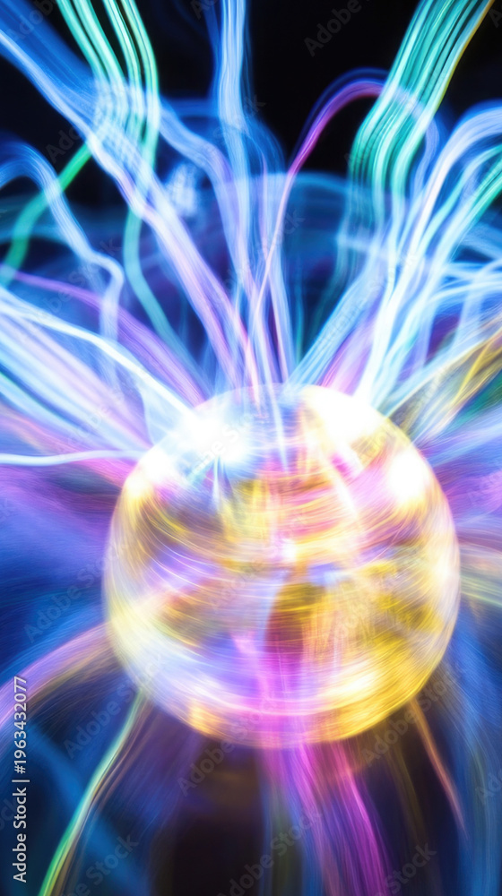 Obraz premium A blurred image of a glowing orb