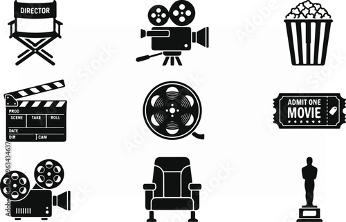 Movie Icons - A Collection of Film and Cinema Elements.