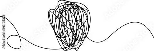 WebMinimalist Line Art Scribble Knot Concept