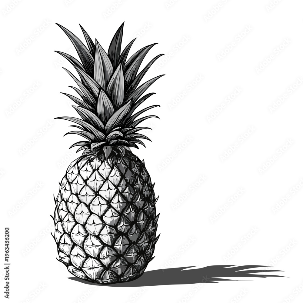 Obraz premium Minimal Pineapple Illustration