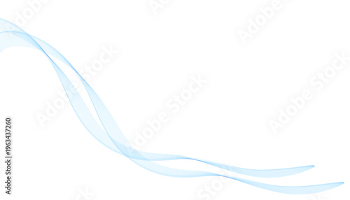 Light blue flowing wave lines composed of multiple thin parallel strokes on a transparent background
