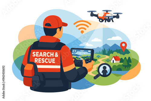 Search and Rescue Team Member Uniform Detail.