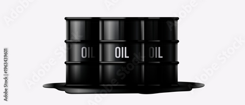 Oil canister container with liquid petroleum. Fuel storage, energy resource, transportation and industrial usage concepts. Simple design. Vector illustration. Black color.