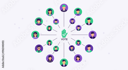 Decentralized finance network with people voting on blockchain technology