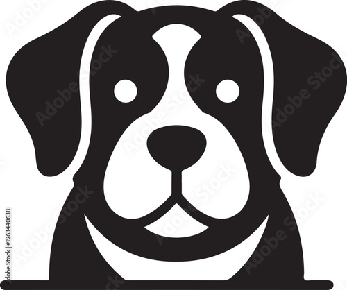 Stylized Dog Portrait Graphic Art