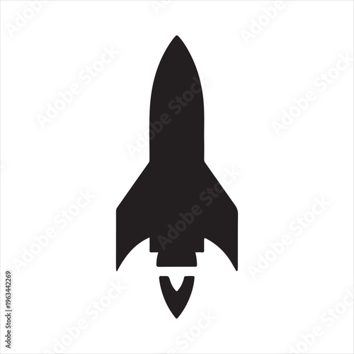 Rocket silhouette vector silhouette clip art logo design concept illustration idea