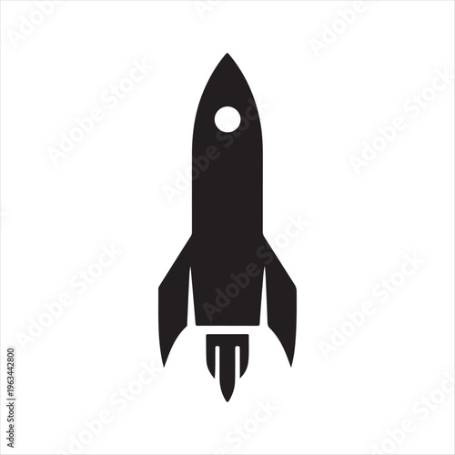 Rocket silhouette vector silhouette clip art logo design concept illustration idea