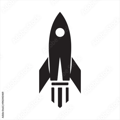 Rocket silhouette vector silhouette clip art logo design concept illustration idea