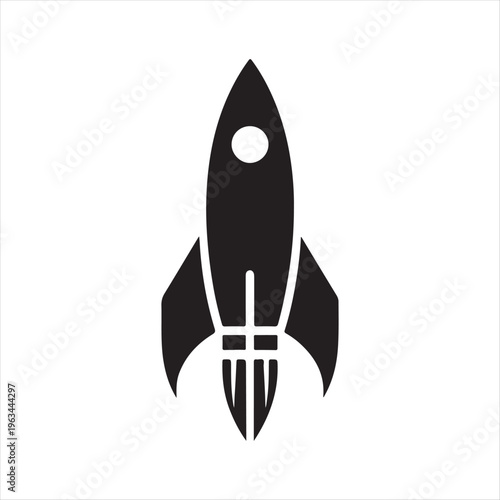 Rocket silhouette vector silhouette clip art logo design concept illustration idea
