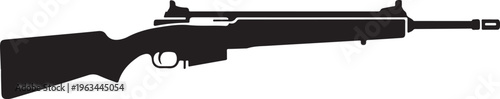 Rifle, black, vector, assault rifle, gun, silhouette