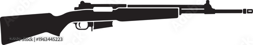 Rifle, sniper rifle, black rifle, vector rifle, gun silhouette, firearm icon
