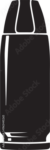 Bullet, ammunition, gunpowder, black, vector icon, bullet point, ammunition symbol