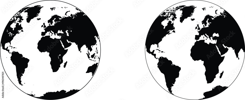 Obraz premium World globe illustration showing continents, representing global concepts and travel.