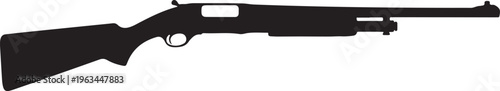 Rifle, shotgun, gun, silhouette, black, vector, illustration, weapon, firearm