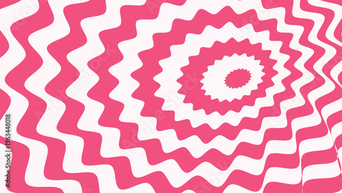 Vibrant pink and white optical illusion pattern