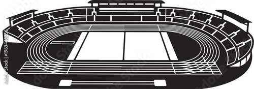 Wrestling arena, sports stadium, athletic track, oval stadium