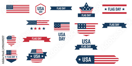 American patriotic badges and labels collection